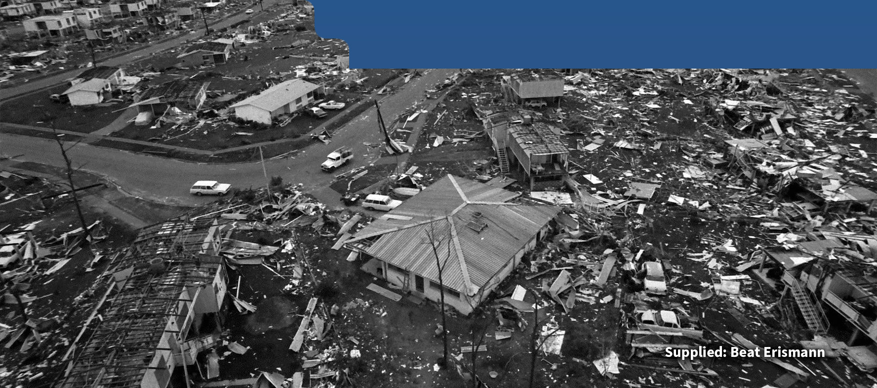 Photo showing extensive destruction in Darwin caused by Cyclone Tracy